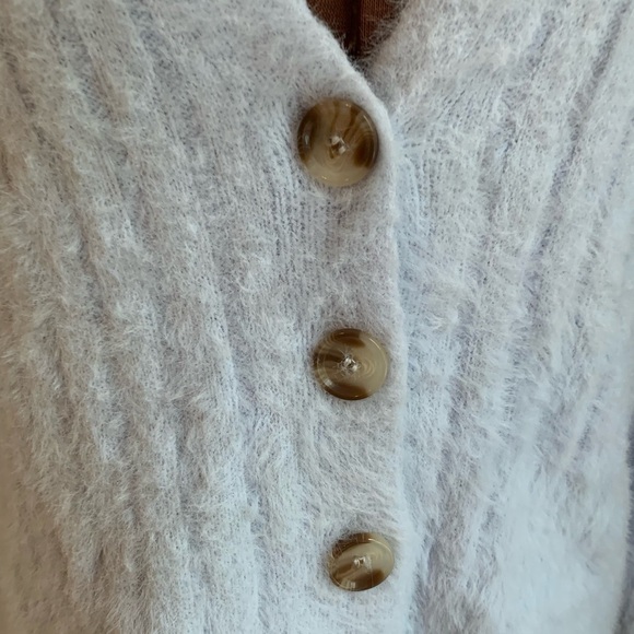 Major label group fuzzy blue cardigan sweater clean girl - Picture 7 of 7